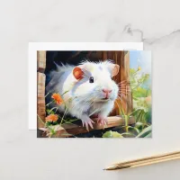 Guinea Pig Pet Lover Cavy Watercolor Postcard