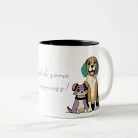 Dog Couple Two-Tone Coffee Mug