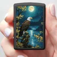 Golden Tree, Blue Moon Zippo Lighter