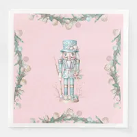 Coastal Christmas Nutcracker Seashell Paper Dinner Napkins