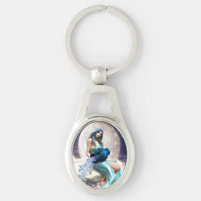 Aquarius – Woman Pouring Water From a Jug Keychain