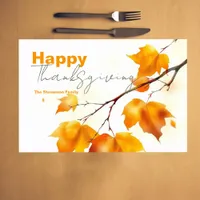 Fall Maple Leaves Thanksgiving Paper Placemat