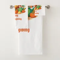 Thanksgiving Bath Towel Set