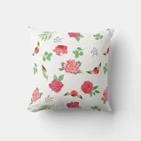 Red Roses Throw Pillow