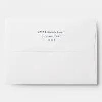 Navy Blue Art Deco Diamonds Return-Addressed Envelope