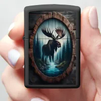 Moose In The Mist Zippo Lighter