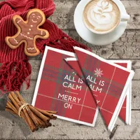 Funny Christmas All Is Calm ID588 Napkins