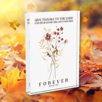 Give Thanks to the Lord Psalm 136:1 Photo Block