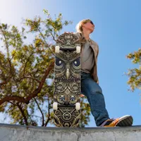 Steampunk Metal Gears and Owl  Skateboard