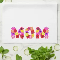 Botanical MOM Floral Typography Kitchen Towel