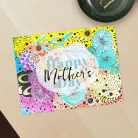 Whimsical Floral Artistic Vibrant Mother's Day Postcard