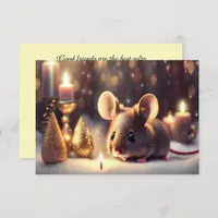 Cute mouse celebrates Christmas  - Christmas Party Invitation