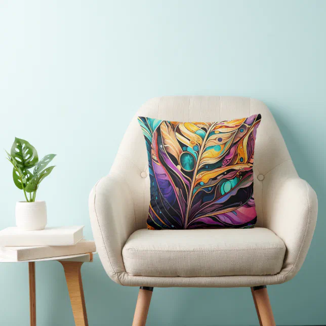 Whimsical Forest Throw Pillow