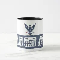 USA in Distressed Font and Blue Eagle Mug