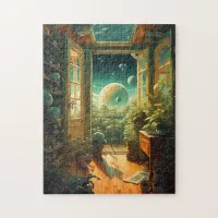 Out of this World - Room with a planetary View Jigsaw Puzzle