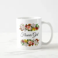 Flower Girl Floral Rose Bouquet Mug