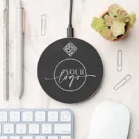 Logo Black Business QR CODE Corporate Marketing Wireless Charger