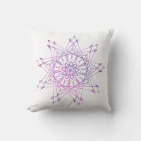 Colorful and Unique Boho Mandala Throw Pillow