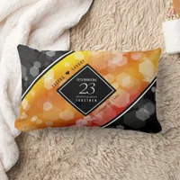 Elegant 23rd Imperial Topaz Wedding Anniversary Lumbar Pillow