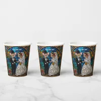 Cute Mouse Wedding Couple coasters Paper Cups