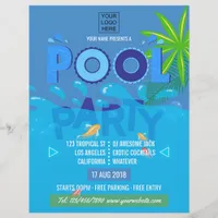 Corporate/Club Summer Pool Party Invitation Flyer