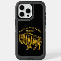 Bison in a Forest Illustration iPhone 15 Pro Max Case