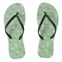 cute cats for cat lovers flip flops