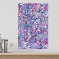 Hypnotic Hand-Drawn Purple Organic Swirls Artwork Poster
