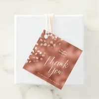 Thank You Snowdrops Wedding Copper ID726 Favor Tags