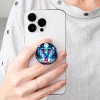 Neon Colorful Holographic Decorated Elephant | PopSocket