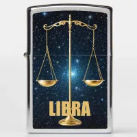 Libra astrology sign zippo lighter