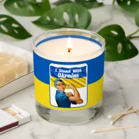 I Stand with Ukraine Vintage Rosie Heart Flag Scented Candle