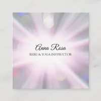 *~* Reiki Energy Healing Rays Light Worker Square Business Card