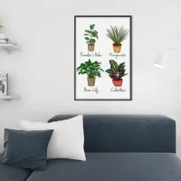 Hand Drawn House Plants Wall Art