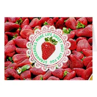 Cute Strawberry Friendship Card