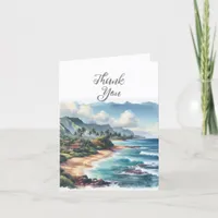 Tropical Beach Thank You Card