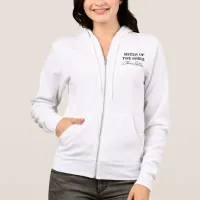 Minimalist Sister Of The Bride White Zipper Hoodie