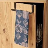 Bold Caribbean Tribal Mudcloth: Navy Blue, Pink Kitchen Towel