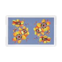 Vivid Lovely Flowers Harlequin Perennials Acrylic Tray