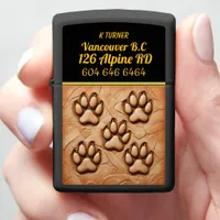 Paw Print Tile Design Enhancing Outdoor Pathways Zippo Lighter