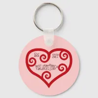 Be My Valentine Heart Keychain