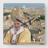 Pope Benedict XVI with the Vatican City Square Wall Clock