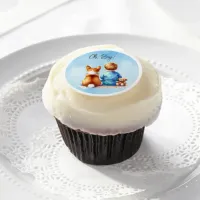 Baby Boy and his Corgi Puppy Baby Shower Edible Frosting Rounds