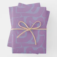 Trendy Modern Pastel Colored Pink & Pastel Blue Wrapping Paper Sheets