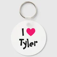 I Love Tyler Keychain