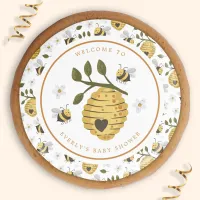 Daisy Beehive Bumblebee Bee Baby Shower Sugar Cookie