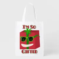 Funny Present Is So Gifted Grocery Bag