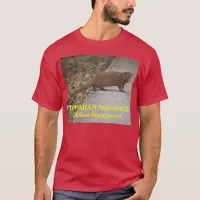 Hawaiian Squirrel (Asian Mongoose) Mens Dark Shirt