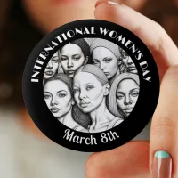 International Women's Day March 8th Button