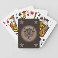 Rustic Western Plains Bison Playing Cards